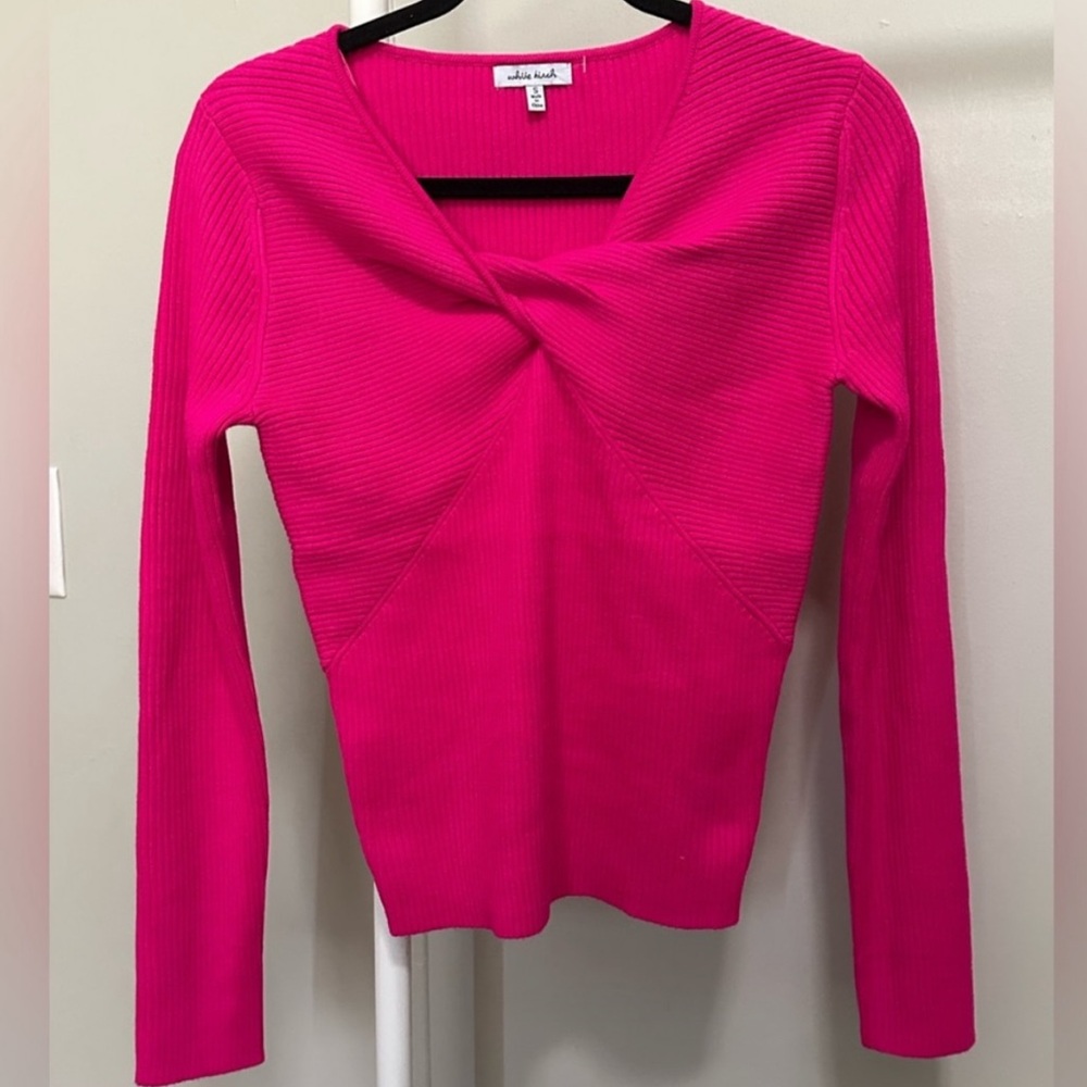 White Birch Fuchsia Twist Front Top XL